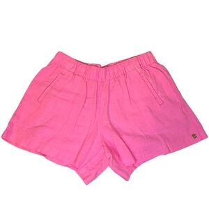 Lilly Pulitzer Women's Lilo Linen Shorts Size M, EUC, Neon Pink